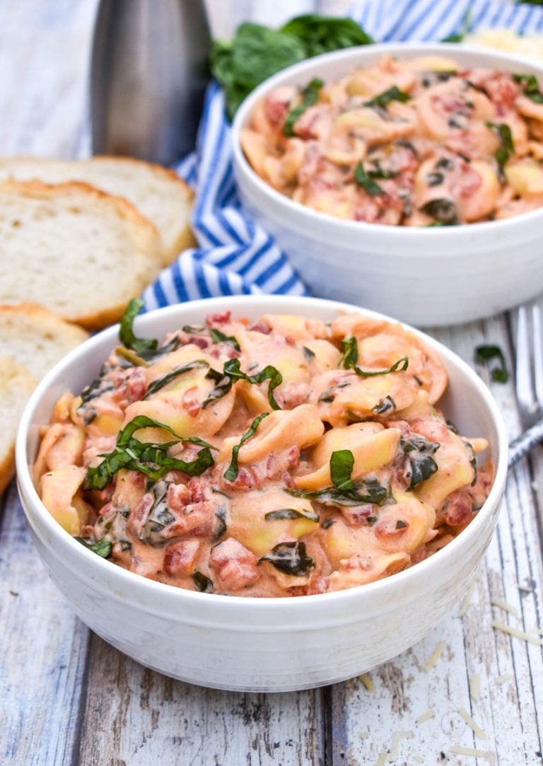 Creamy Tortellini With Spinach Tomatoes Sons R Us