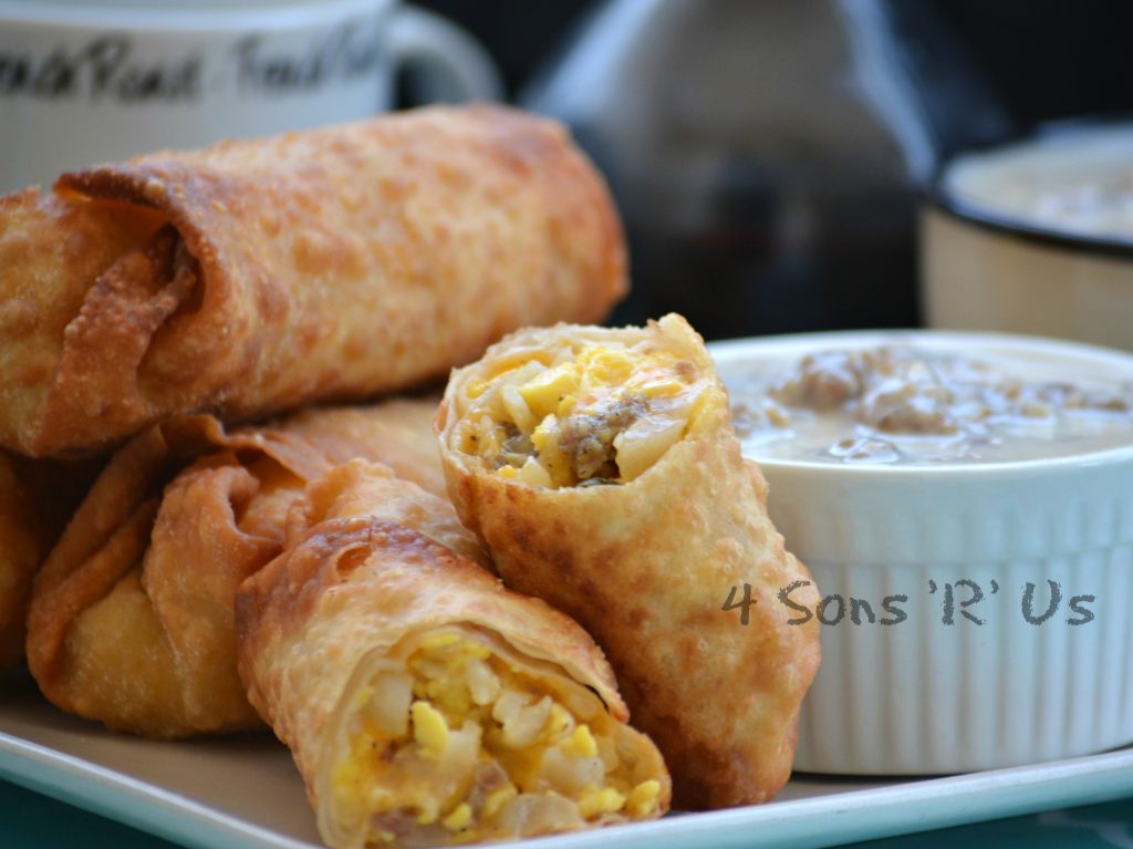 Breakfast Eggrolls with Sausage Gravy 4 Sons 'R' Us