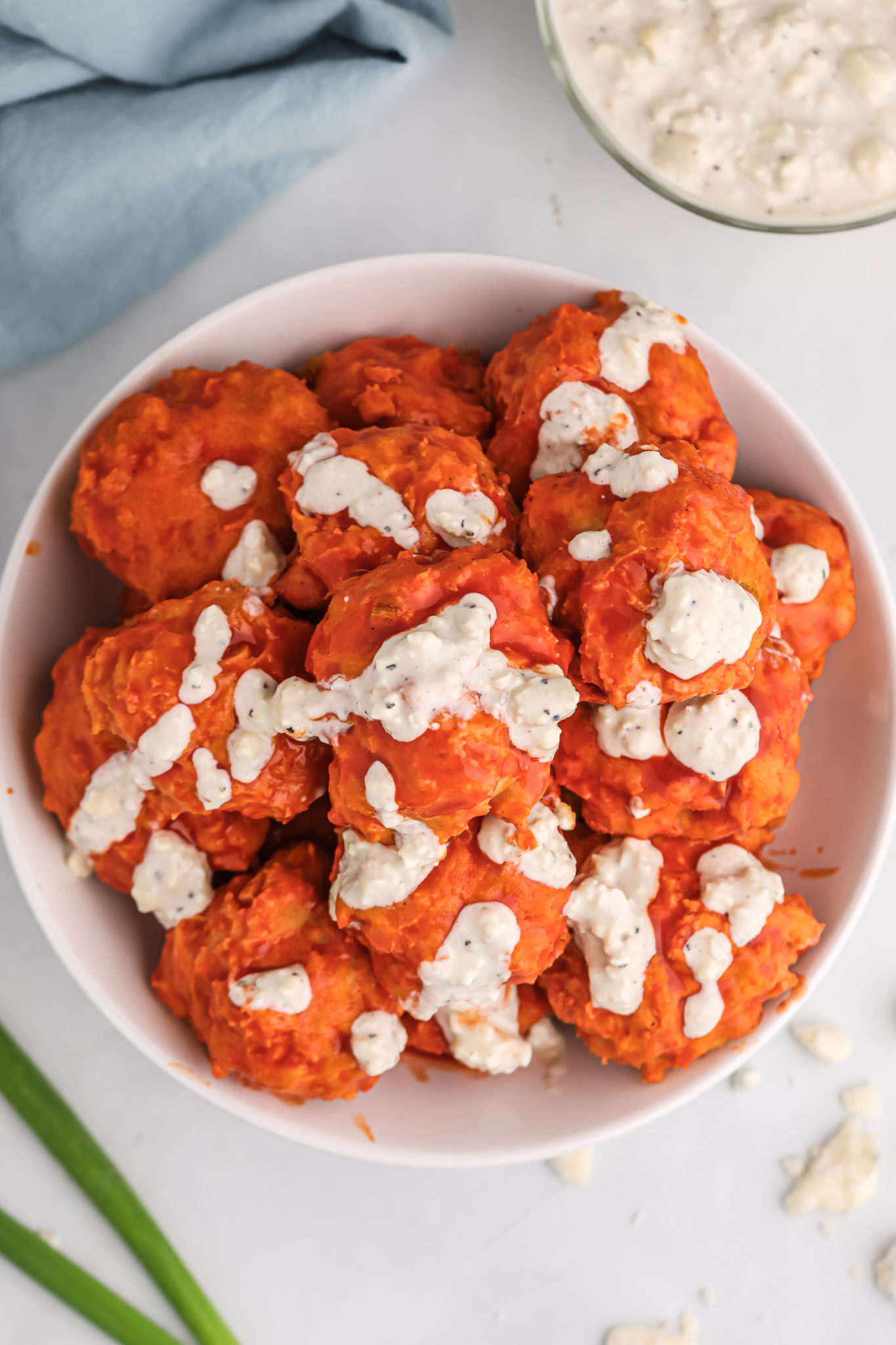 Buffalo Chicken Meatballs With Blue Cheese Sauce Sons R Us