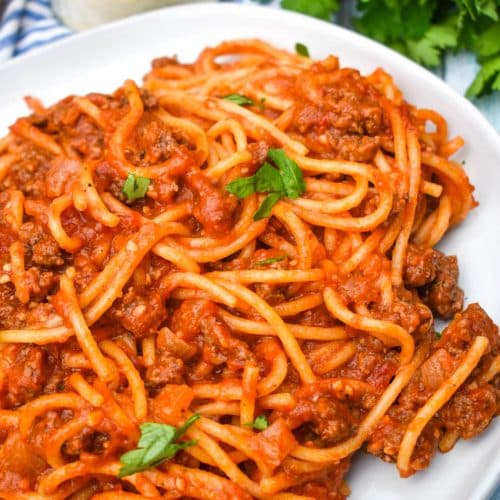 One Pot Spaghetti - 4 Sons 'R' Us