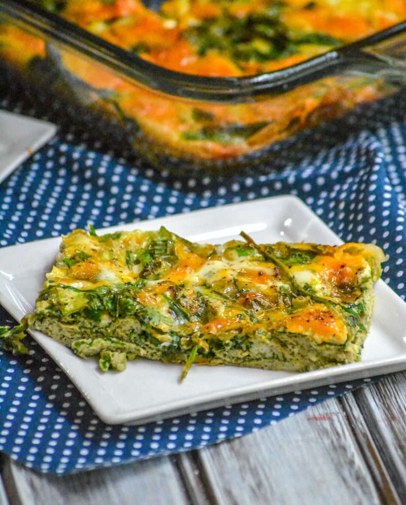 Spinach And Cheddar Egg Bake