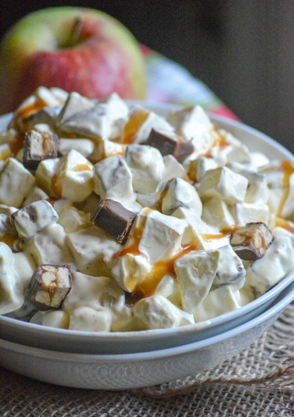 Caramel Apple Snickers Salad - 4 Sons 'R' Us