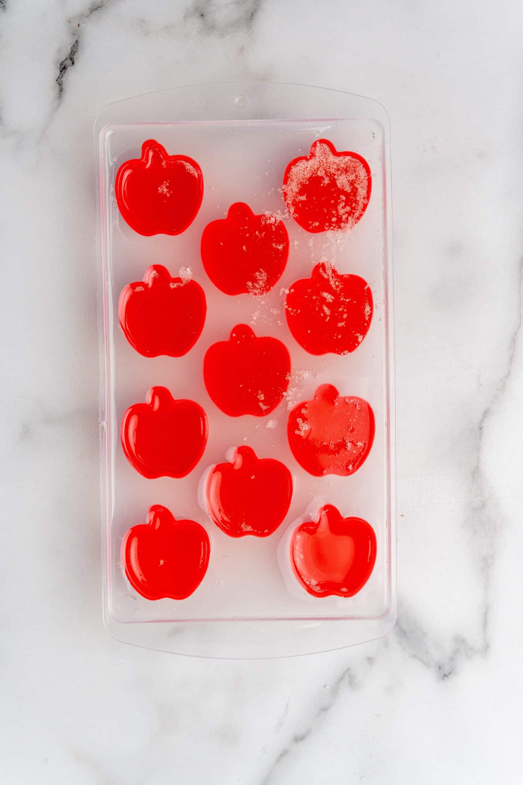 coconut oil poured into silicone molds
