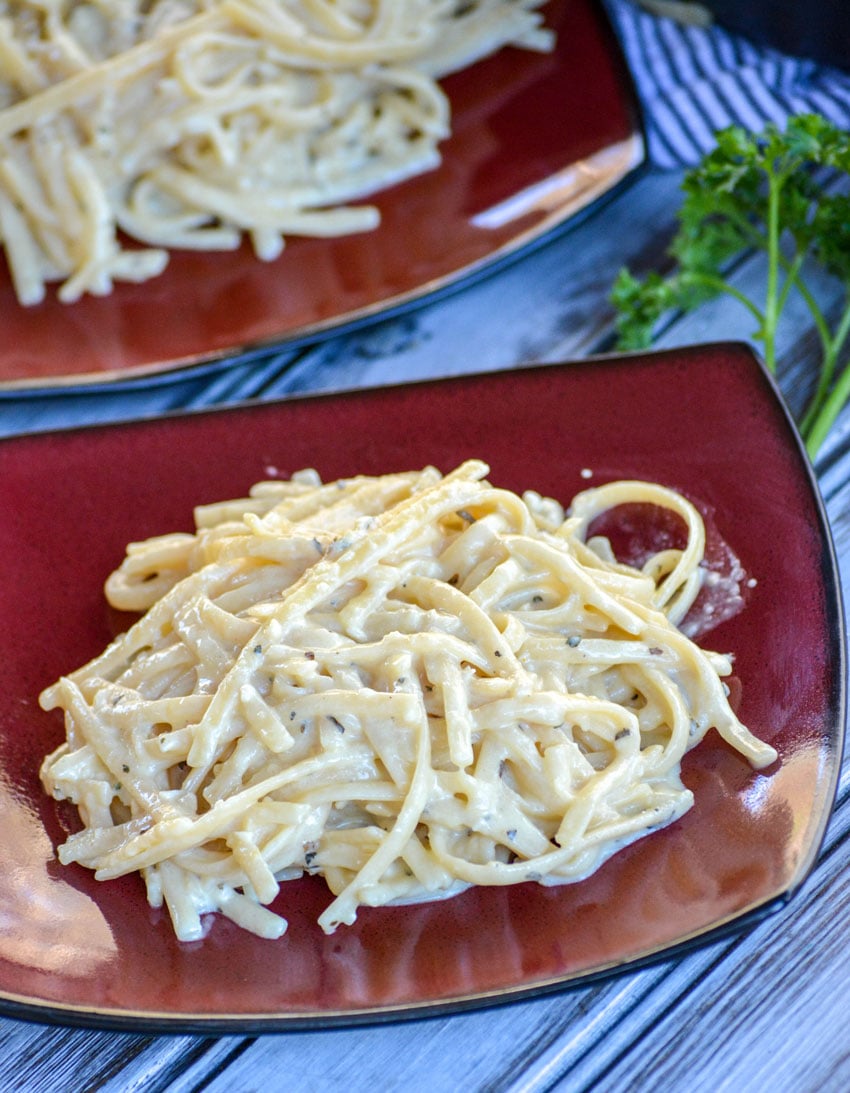 Angel Hair Pasta With Creamy Parmesan Garlic Herb Sauce