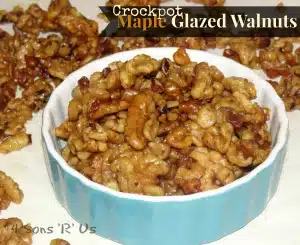 Crockpot Maple-Glazed Walnuts