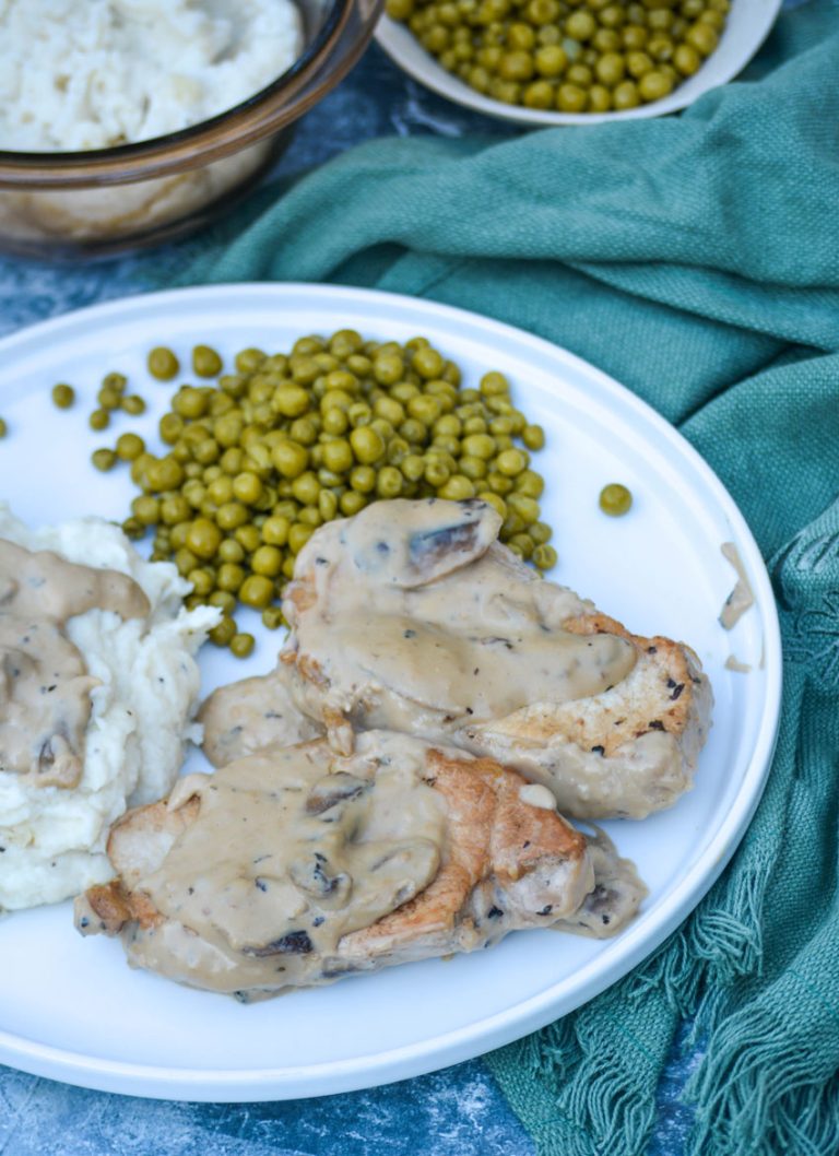 Herbed Pork Chops in Mushroom Gravy 4 Sons 'R' Us
