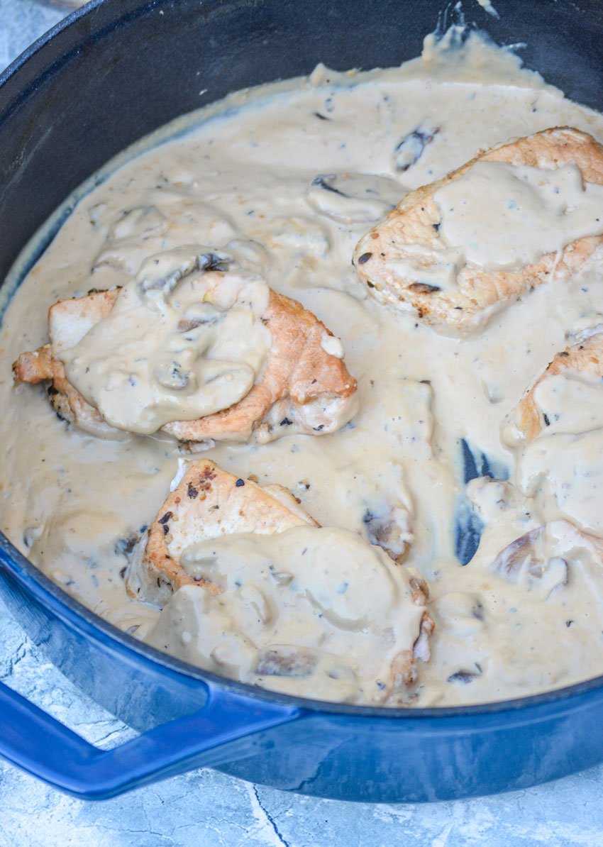 Herbed Pork Chops in Mushroom Gravy 4 Sons 'R' Us