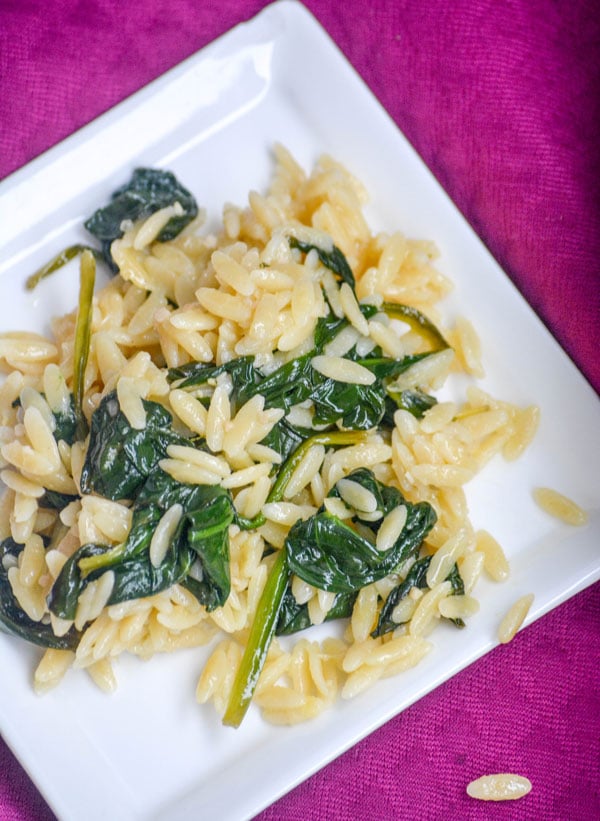 Spinach Parmesan Orzo