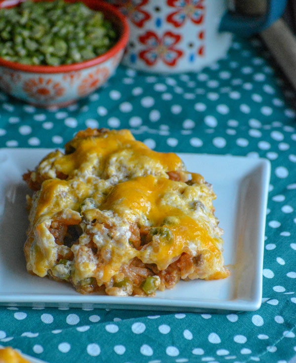 Cheesy Ground Beef And Rice Casserole