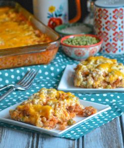 Cheesy Ground Beef And Rice Casserole - 4 Sons 'R' Us