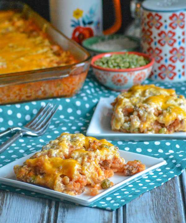 Cheesy Ground Beef And Rice Casserole