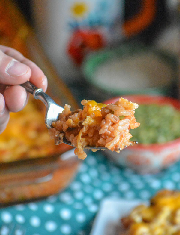 Cheesy Ground Beef And Rice Casserole