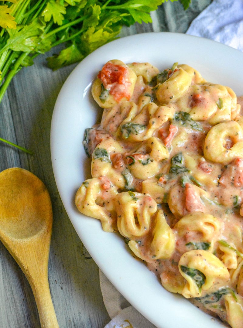 Creamy Tortellini With Spinach Tomatoes 4 Sons R Us