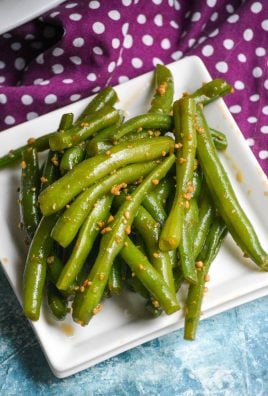 Sauteed Garlic Teriyaki Green Beans