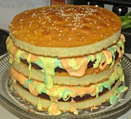How To Make a Big Mac Burger Birthday Cake