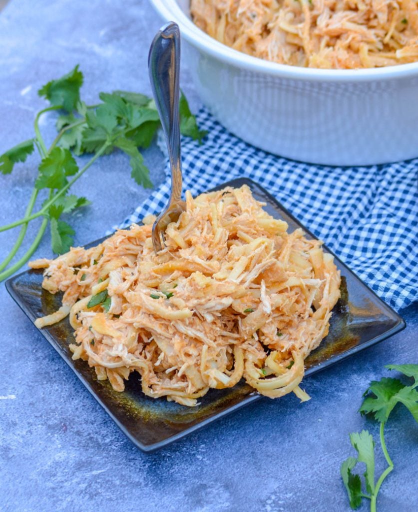 Crockpot Cheesy Buffalo Chicken Pasta