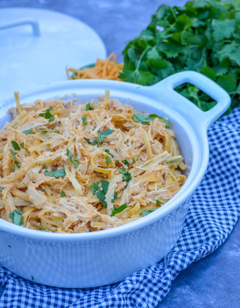 Crockpot Cheesy Buffalo Chicken Pasta - 4 Sons 'R' Us