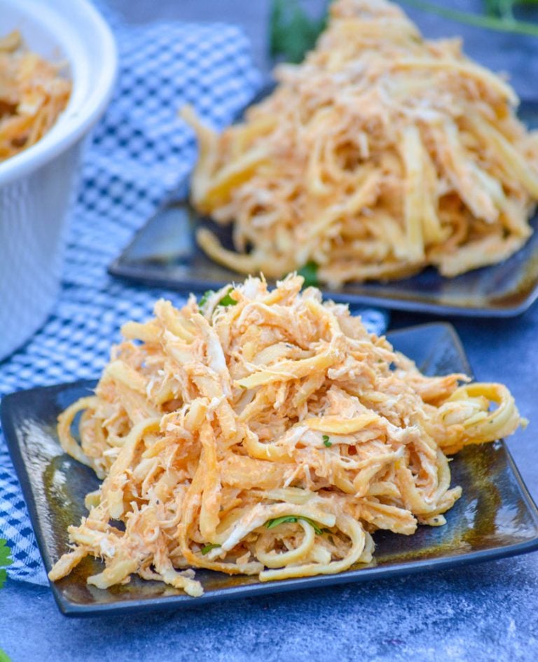 Crockpot Cheesy Buffalo Chicken Pasta