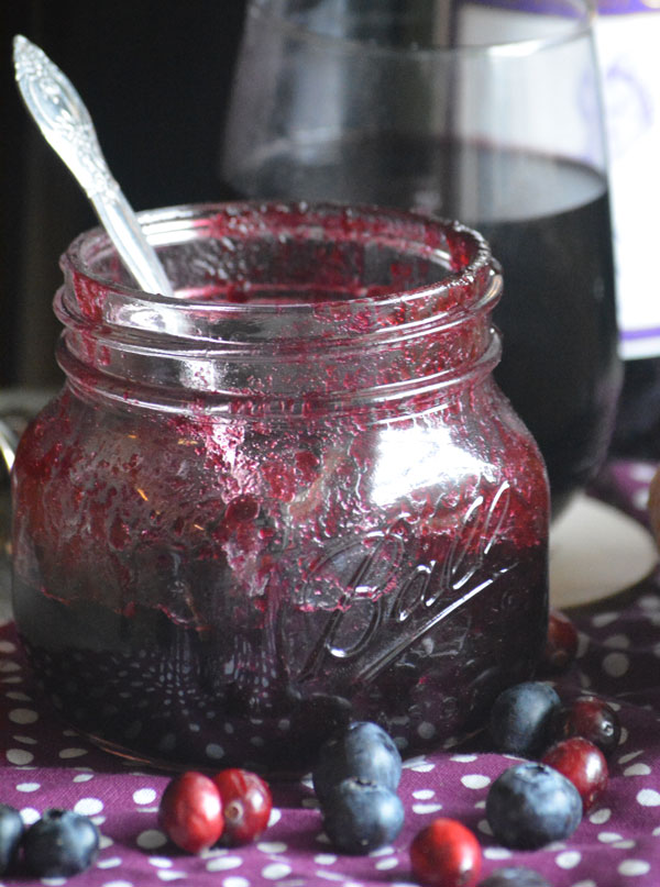 Cabernet Cranberry and Blueberry Sauce