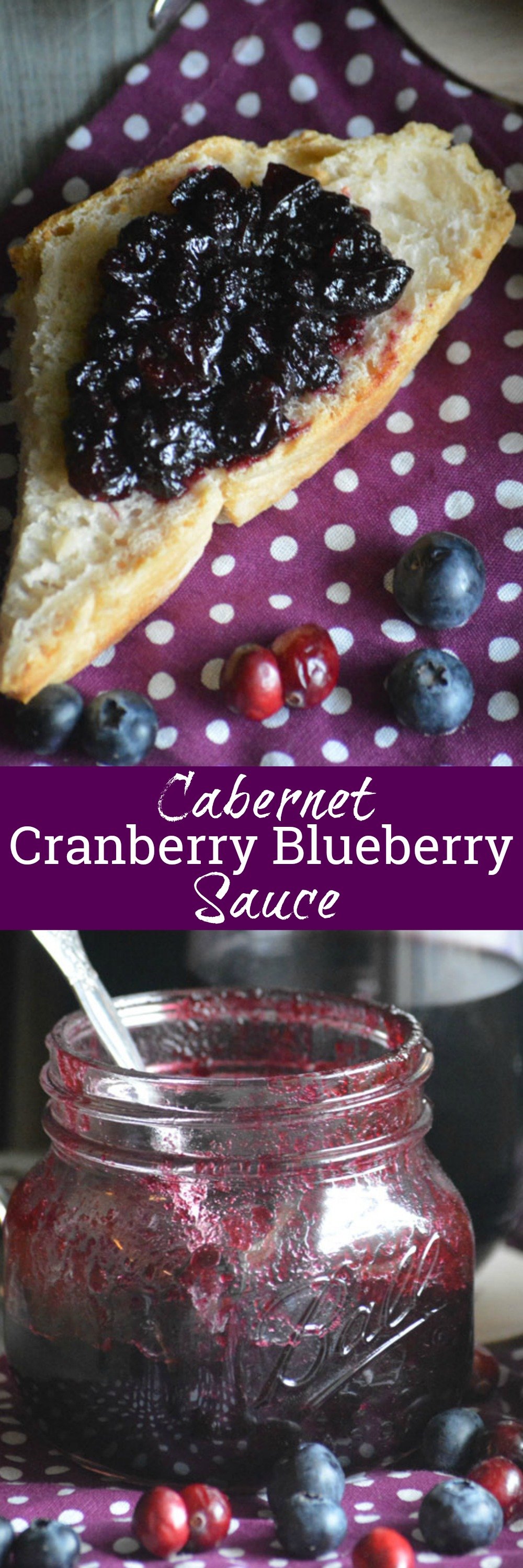 A thick sauce, somewhere in between jam & jelly, this Cabernet Cranberry and Blueberry Sauce is a delicious addition to your holiday meals. Keep any extras on hand to slather on bread or toast for a simple breakfast or snack that's bursting with fresh sweet berry flavor and a hint of wine.