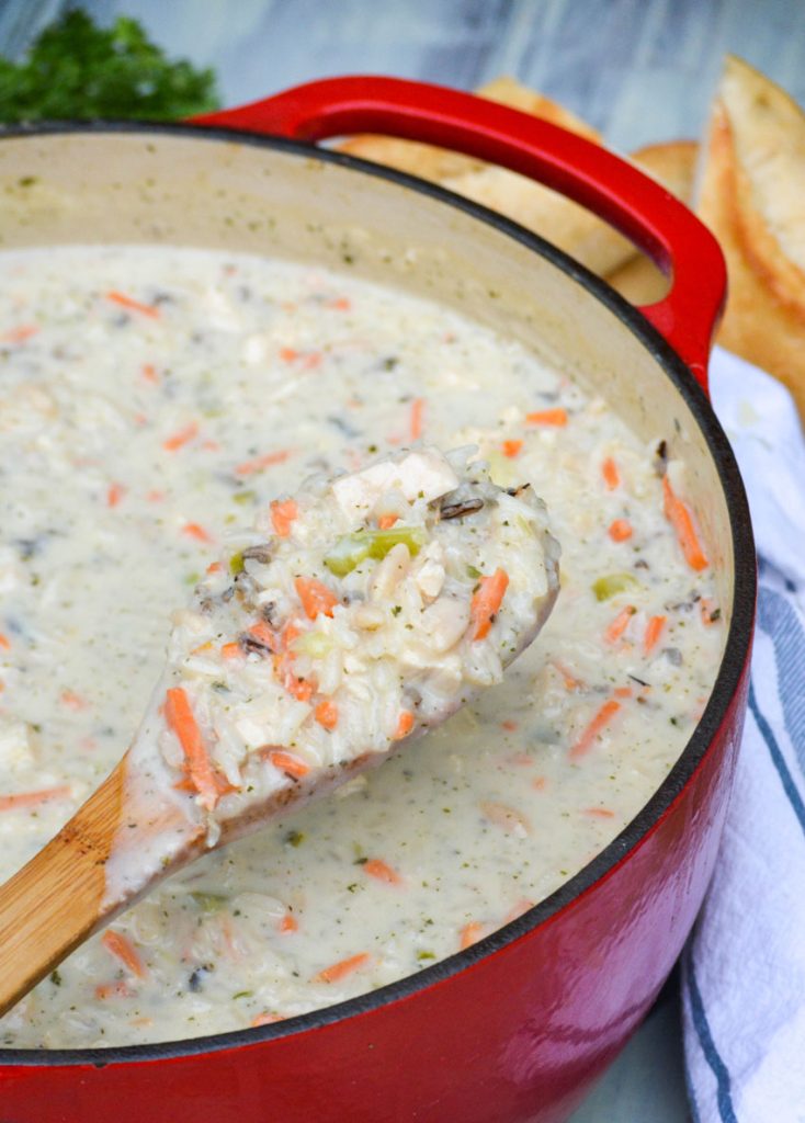 Creamy Chicken & Wild Rice Soup - 4 Sons 'R' Us