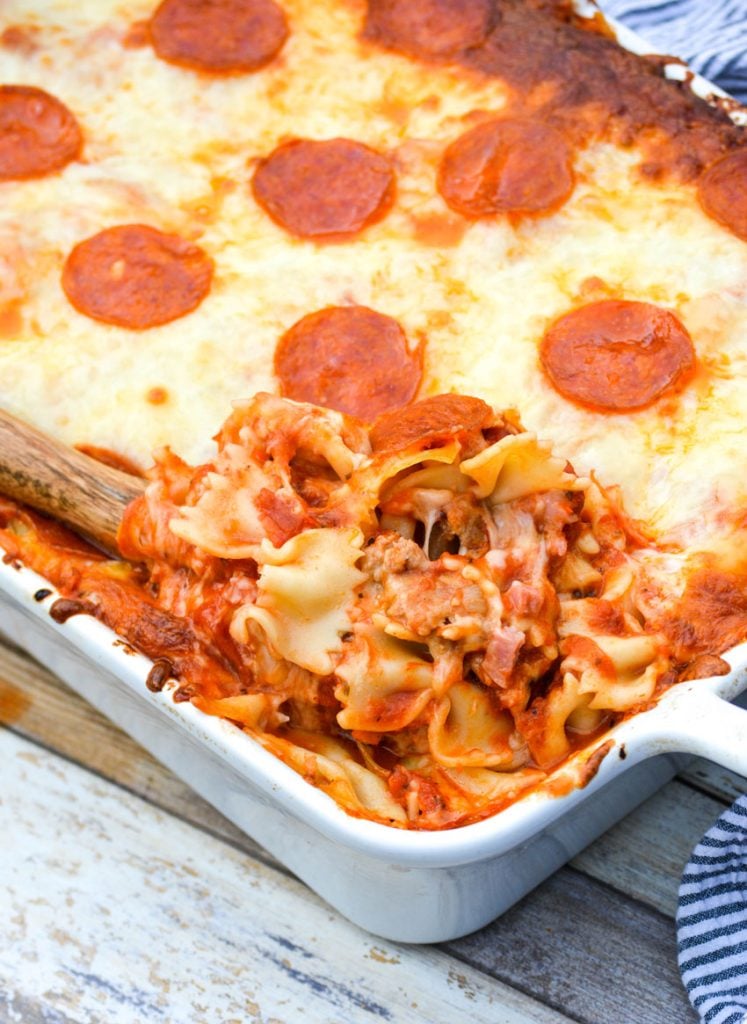 Meat Lover's Pizza Casserole - 4 Sons 'R' Us