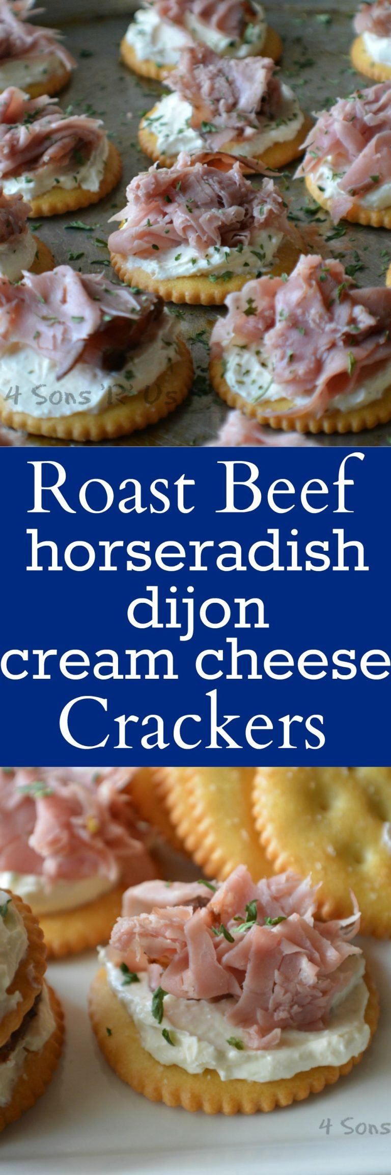 Roast Beef And Horseradish Cream Cheese Crackers - 4 Sons 'R' Us