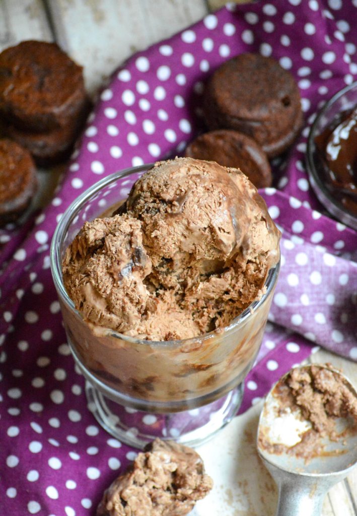 No Churn Chocolate Fudge Brownie Ice Cream 4 Sons 'R' Us