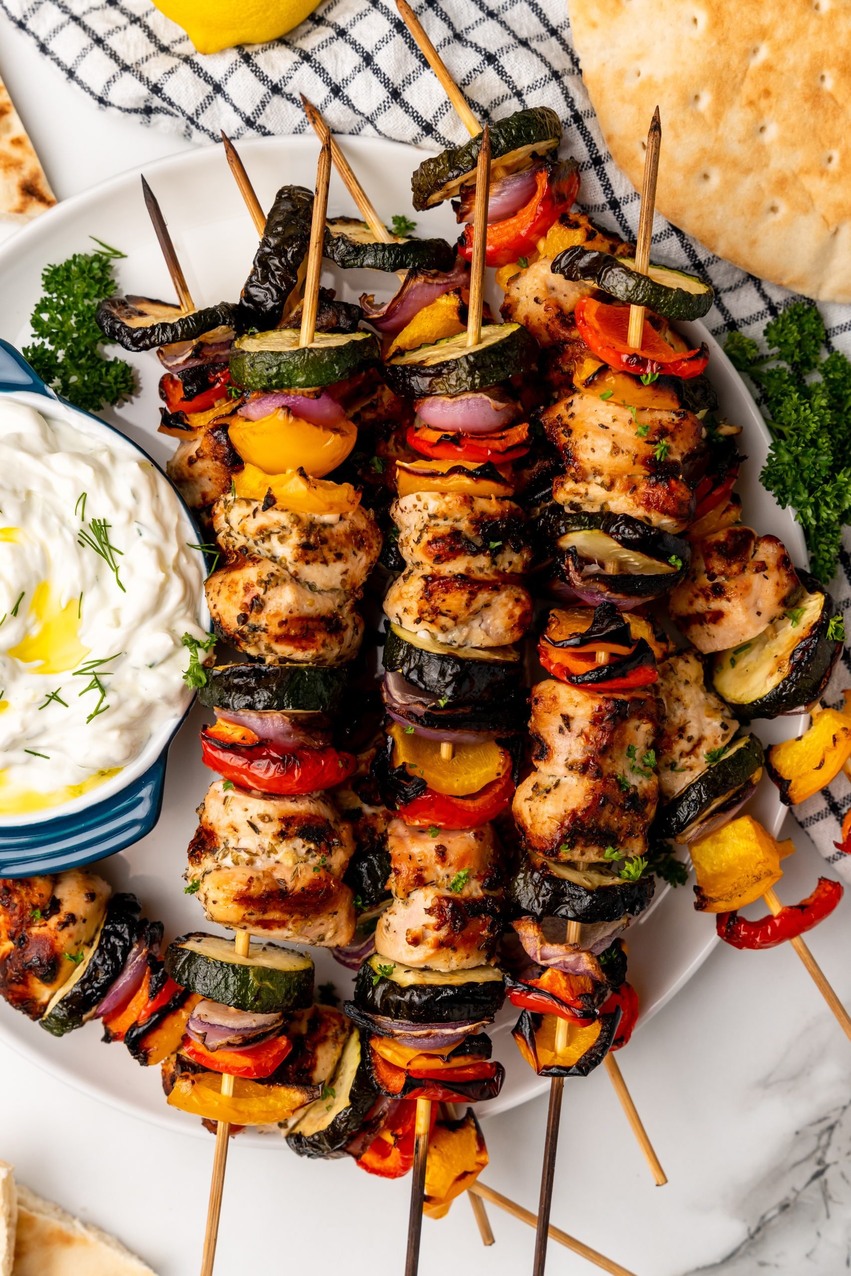 Grilled Chicken Kabobs - Dinner at the Zoo