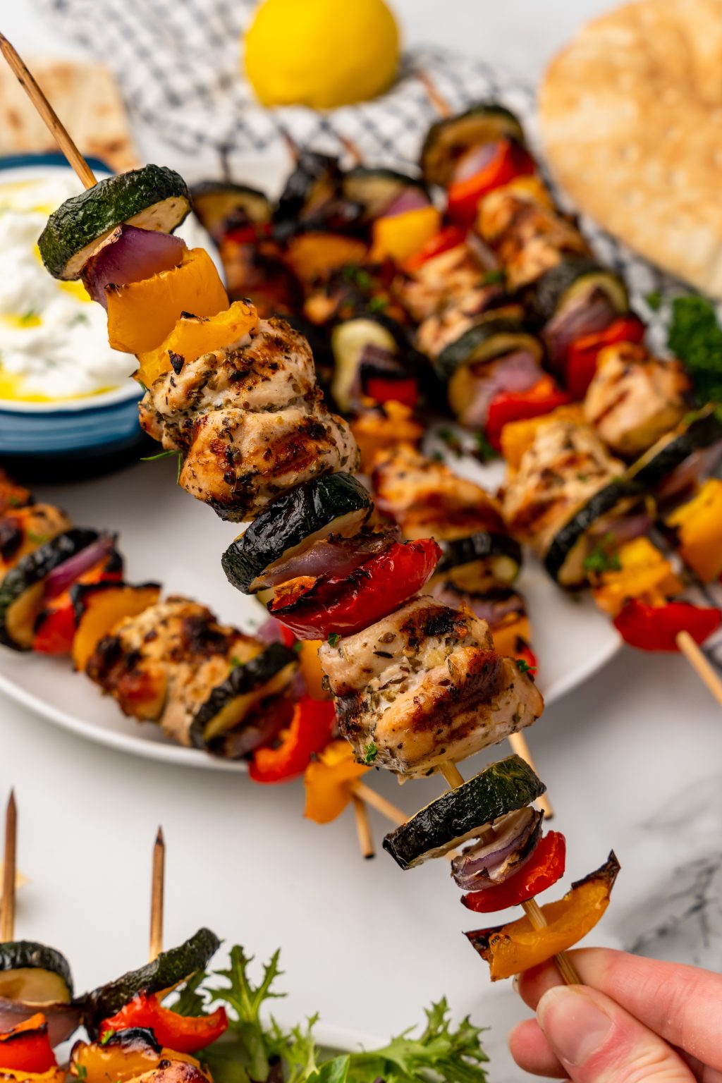 Greek Chicken Kabobs - 4 Sons 'R' Us