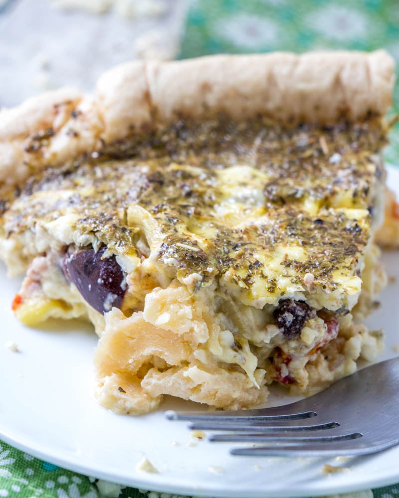 Quick & Easy Crusty Greek Quiche