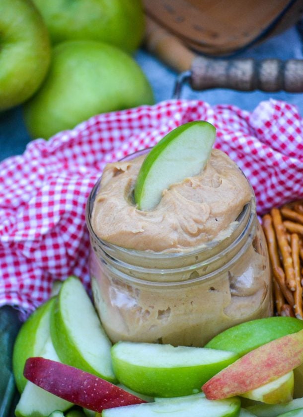 Healthy Peanut Butter Apple Dip 4 Sons 'R' Us