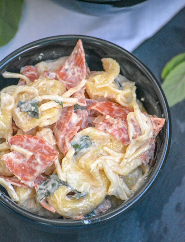 Pepperoni & Basil Tortellini Salad