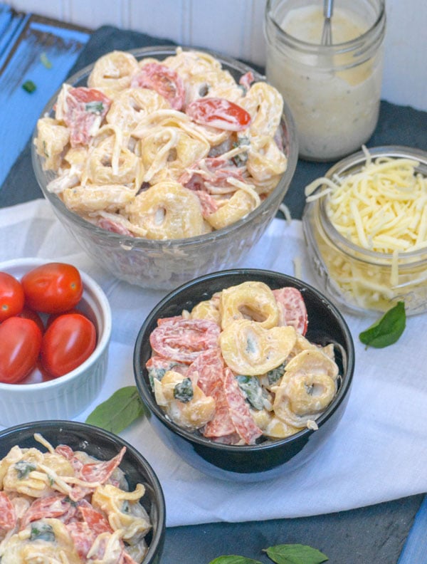 Pepperoni & Basil Tortellini Salad