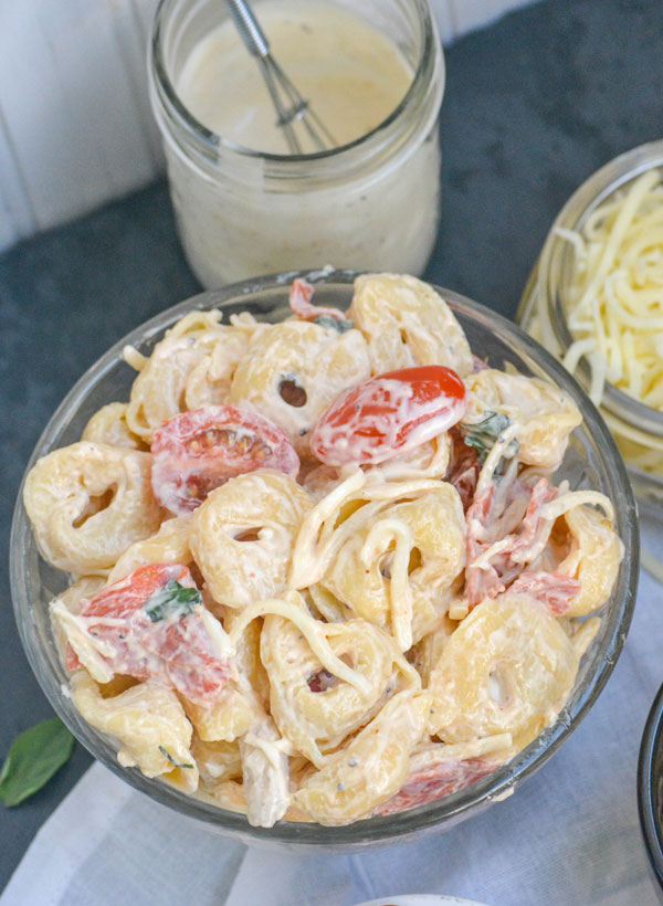 Pepperoni & Basil Tortellini Salad