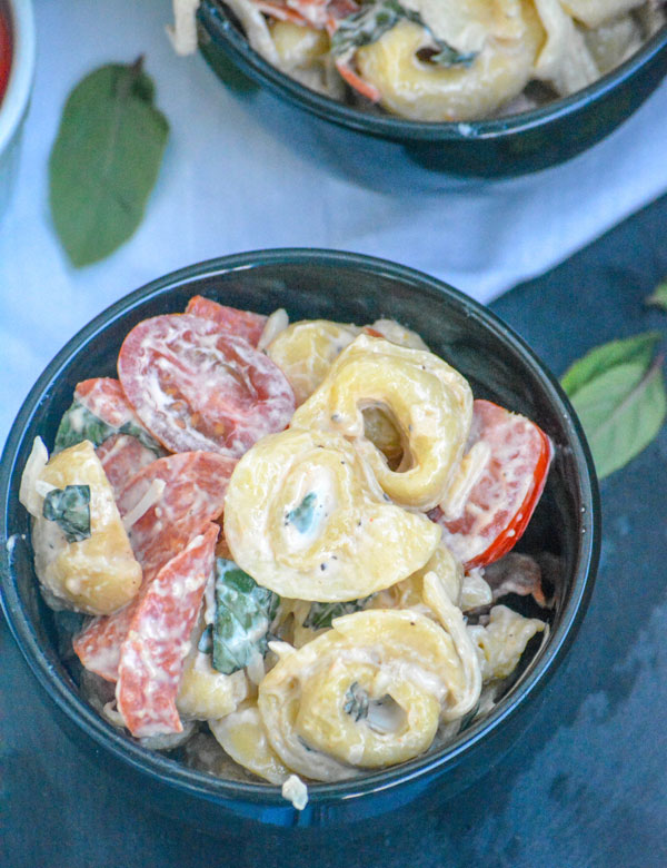 Pepperoni & Basil Tortellini Salad