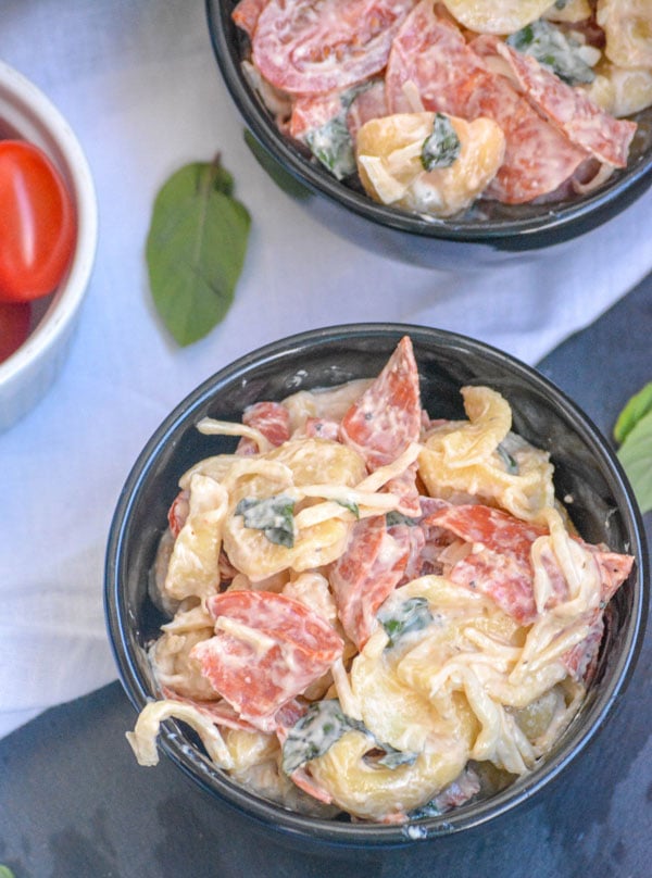 Pepperoni & Basil Tortellini Salad