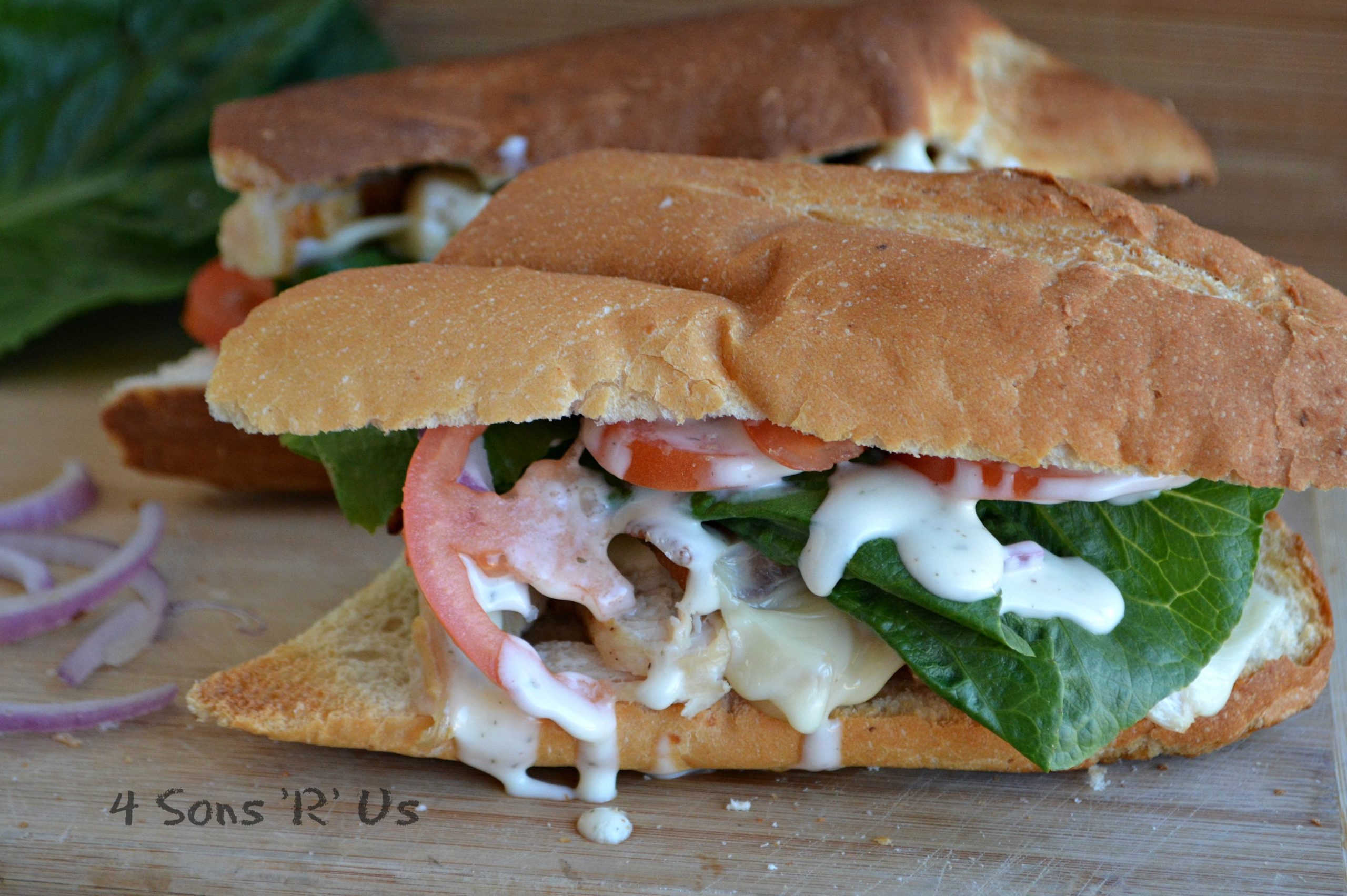 Chicken Bacon Ranch Sub Sandwiches - 4 Sons 'R' Us