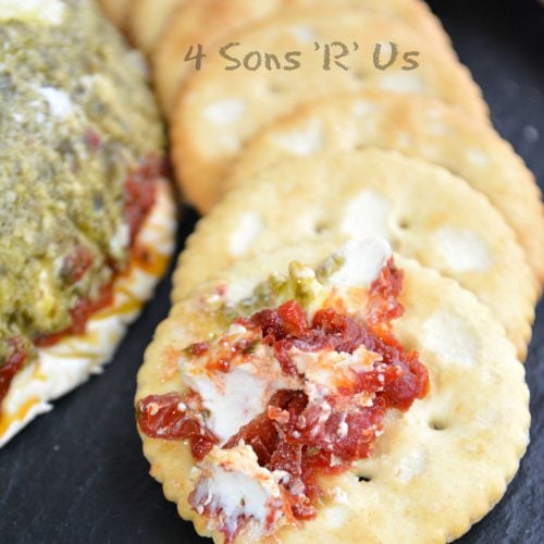 Pesto Cream Cheese Spread with Sun Dried Tomatoes 4 Sons 'R' Us