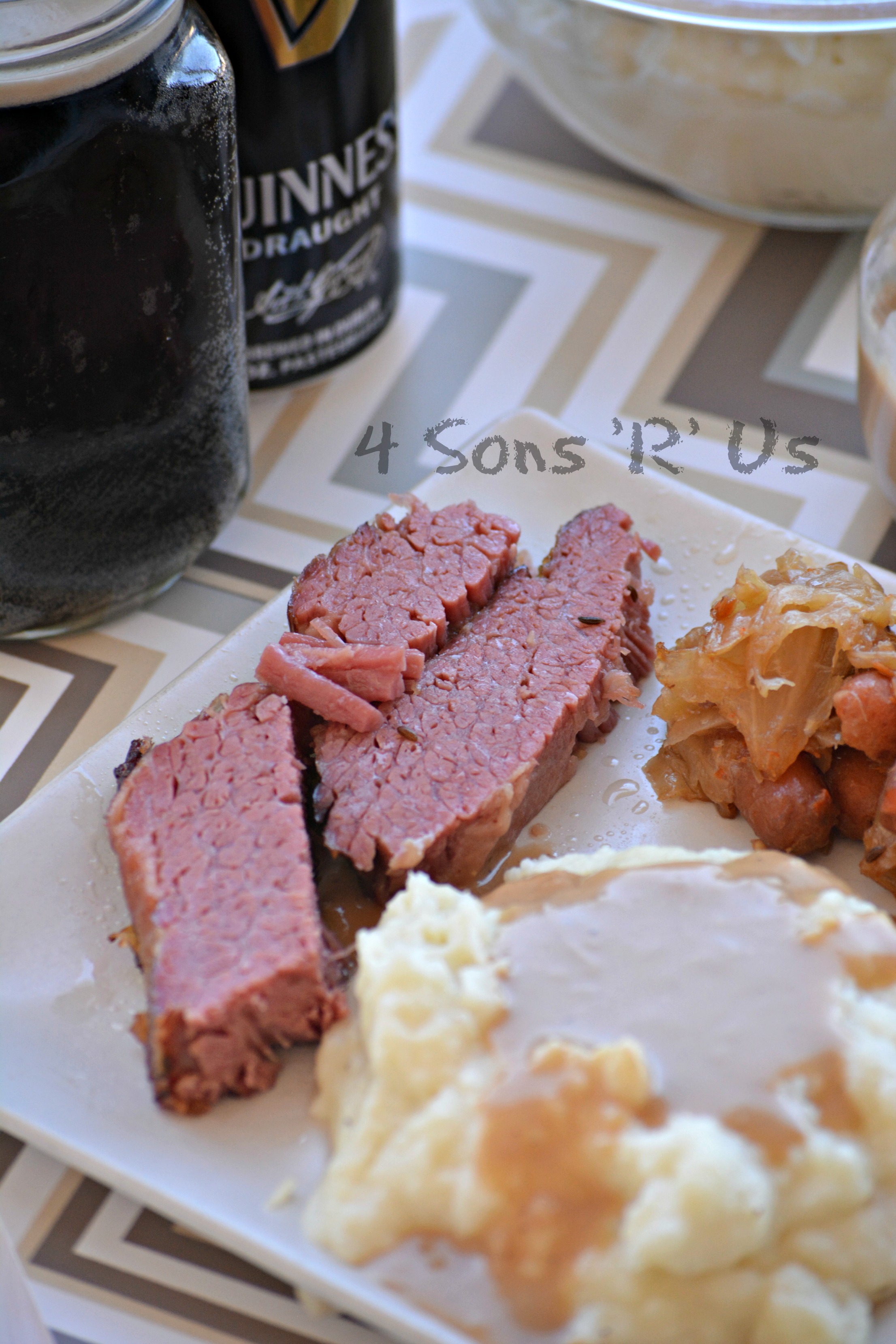 Crockpot Corned Beef Brisket with Cabbage & Carrots 4 Sons 'R' Us
