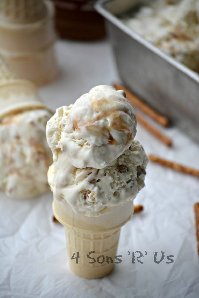 Salted Caramel Pretzel Ice Cream - 4 Sons 'R' Us