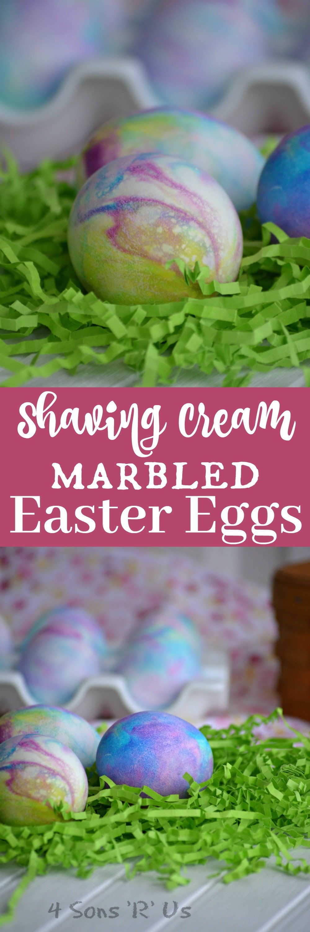 Shaving Cream Colored Easter Eggs 4 Sons R Us   Shaving Cream Marbled Easter Eggs PIN 