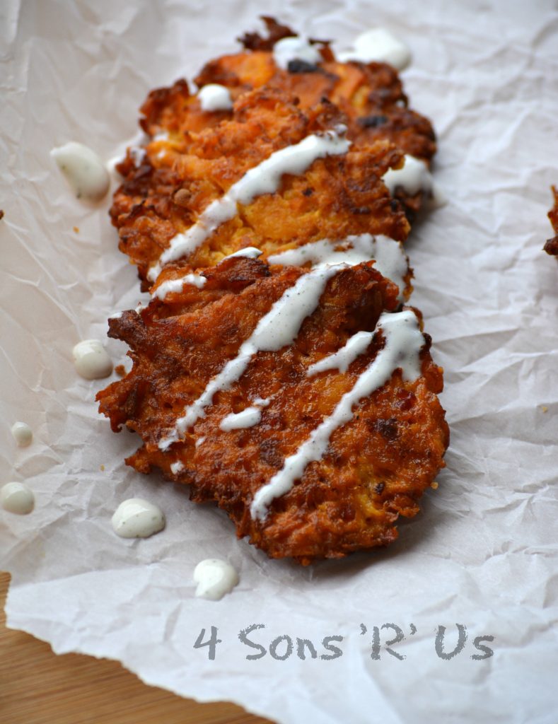 Butternut, Bacon, Cheddar Fritters