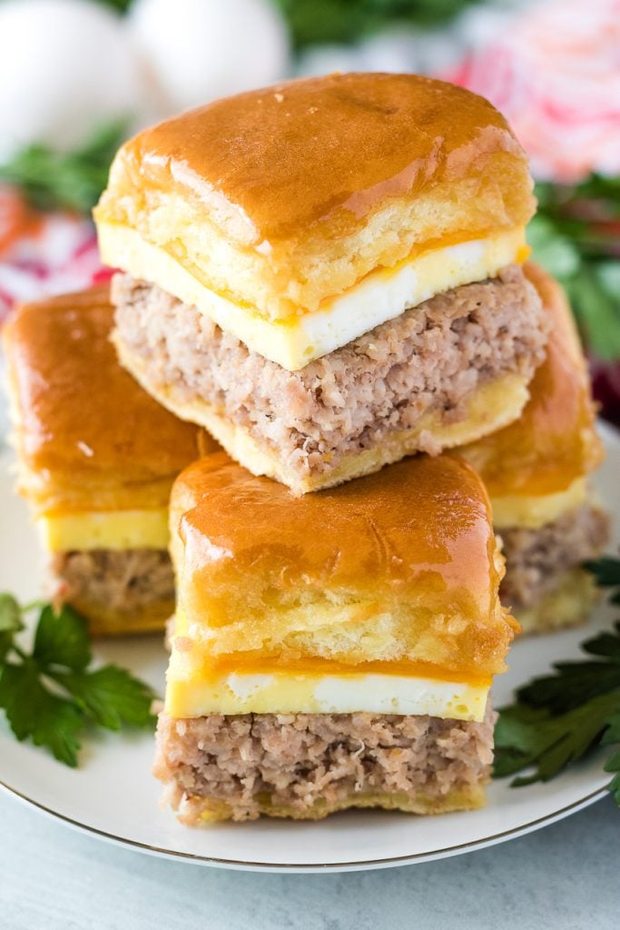 Sausage Egg and Cheese Breakfast Sliders - TSRI