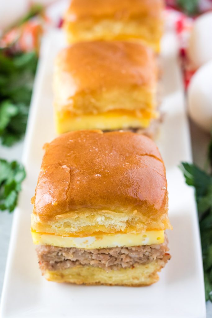 Sausage Egg and Cheese Breakfast Sliders - TSRI