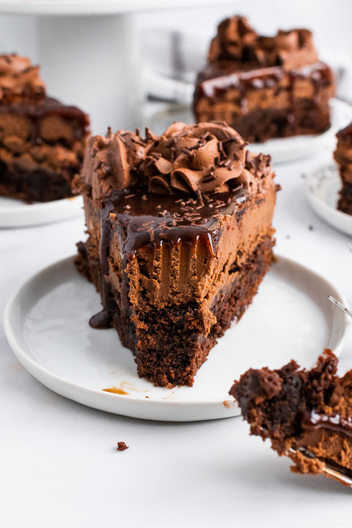 No Bake, Hot Fudge Brownie Cheesecake - 4 Sons 'R' Us