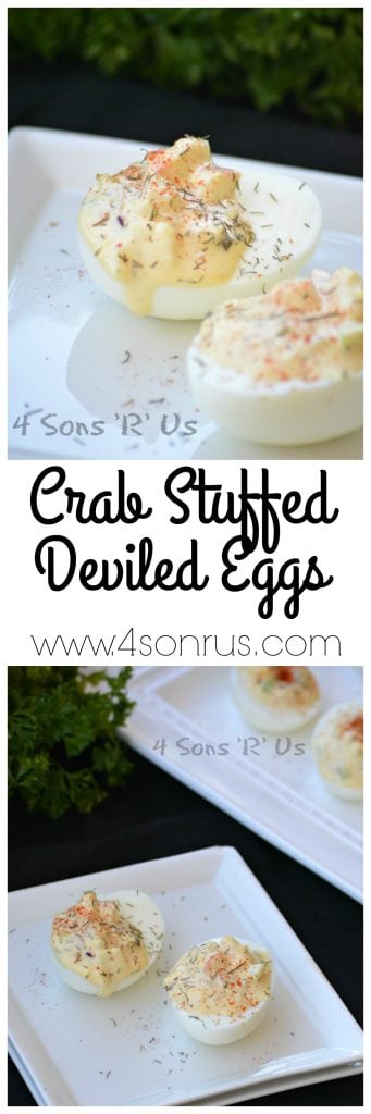Crab Stuffed Deviled Eggs Collage