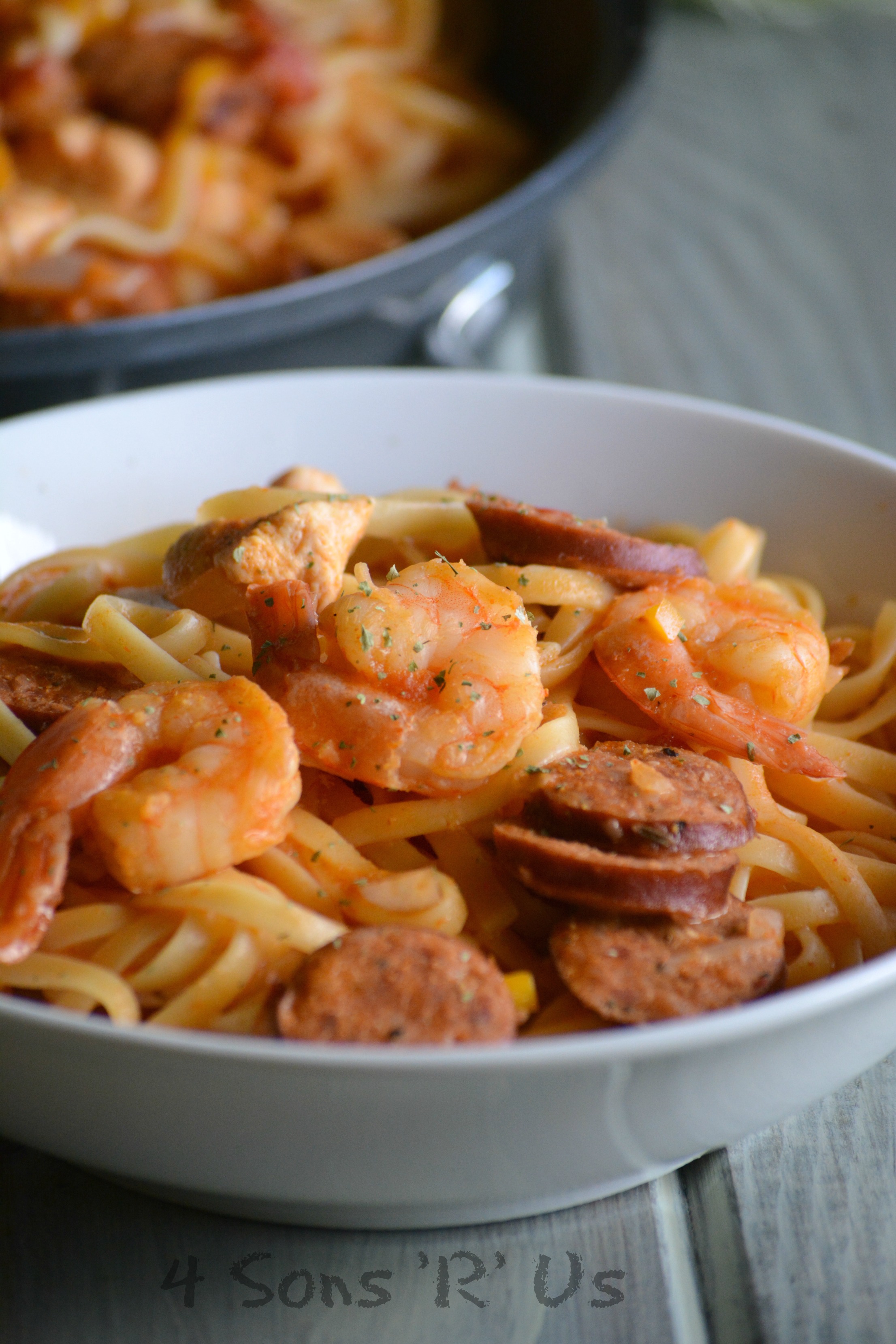 One Pot Jambalaya Pasta 4 4 Sons 'R' Us