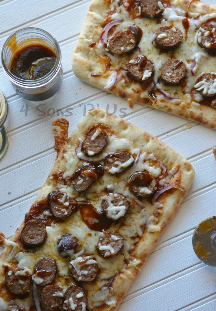 Barbecue Sausage Flatbread Pizzas 2