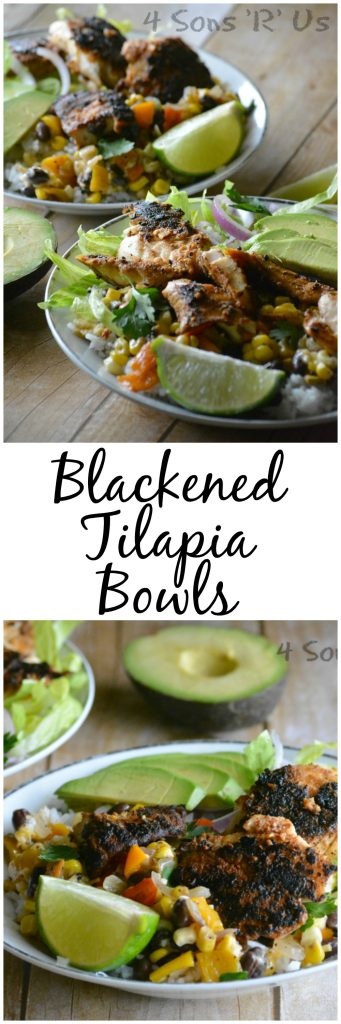 Blackened Tilapia Bowls Collage